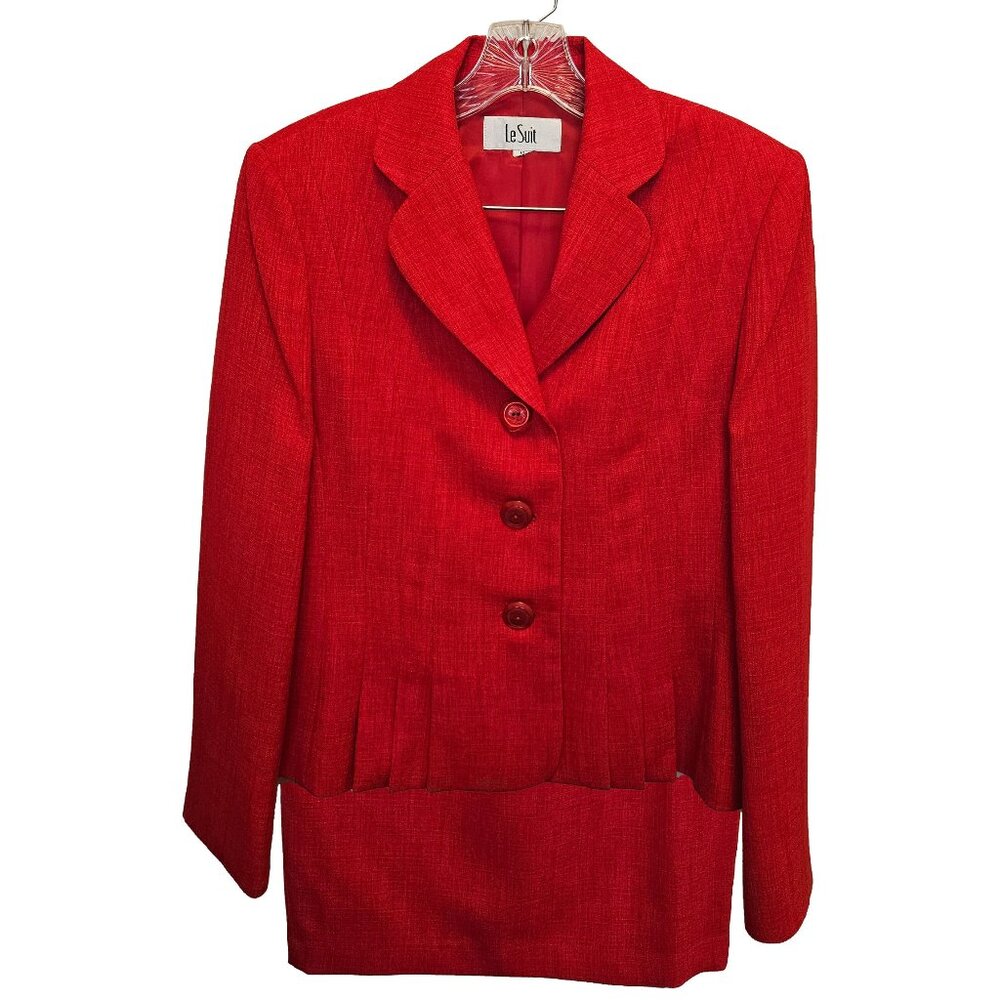 Poppy Red Women's 3-Button Suit by Le Suit - Size 10 - Never Worn